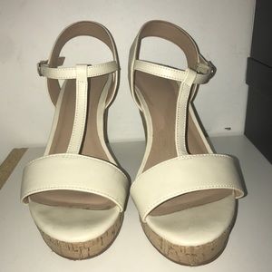 Cream high heels